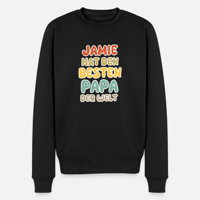 Jamie als Baby - Männer Premium Bio Pullover - Schwarz
