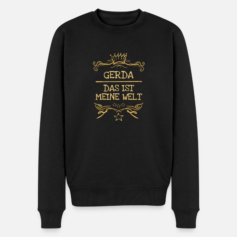 Gerda - Männer Premium Bio Pullover - Schwarz