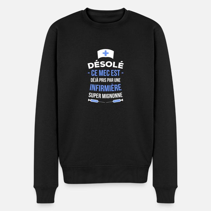 Infirmière : déjà pris ! - Pull Premium bio Homme - noir