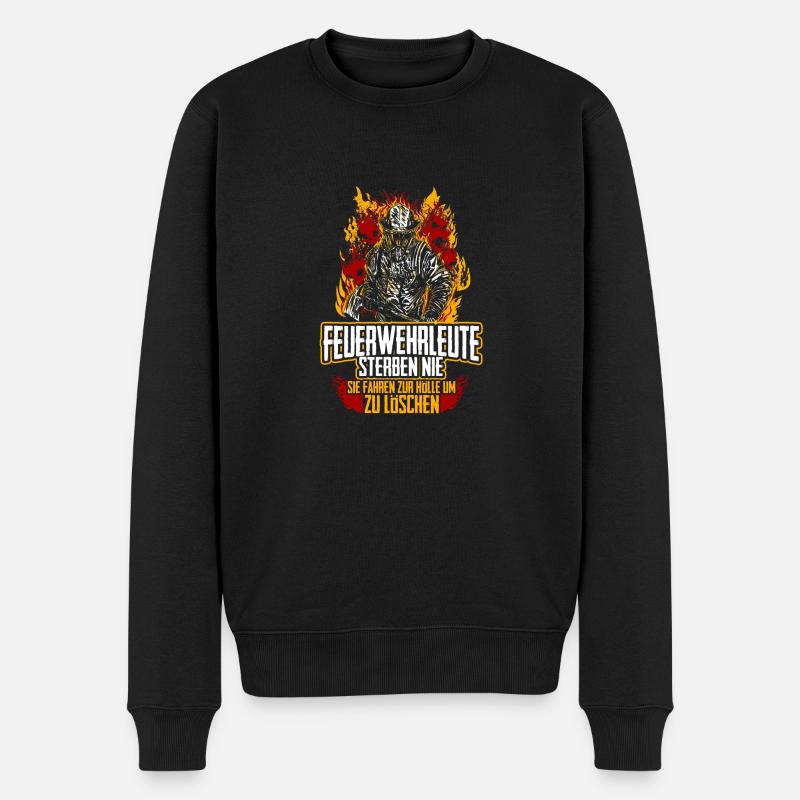 Feuerwehr Hölle - Männer Premium Bio Pullover - Schwarz