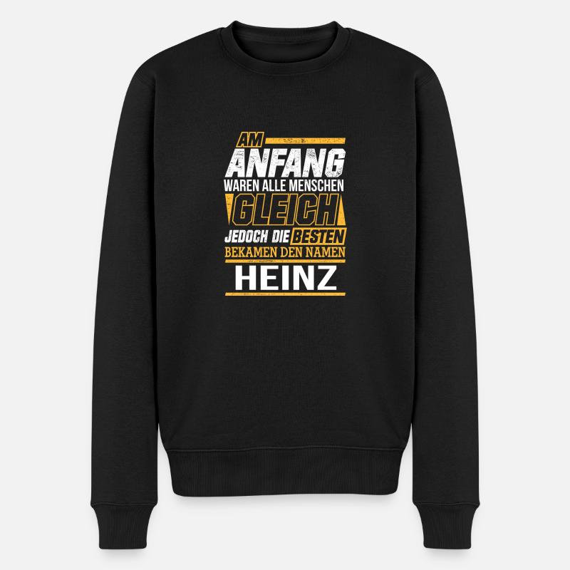 HEINZ - Die Besten - Männer Premium Bio Pullover - Schwarz
