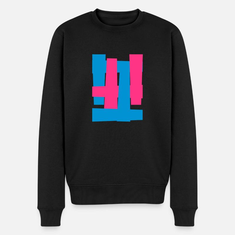 Abstrakt - Männer Premium Bio Pullover - Schwarz