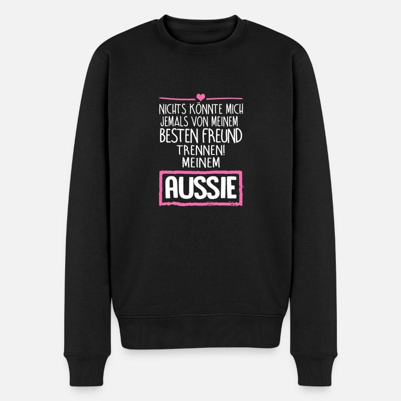 AUSSIE - nichts - Männer Premium Bio Pullover - Schwarz
