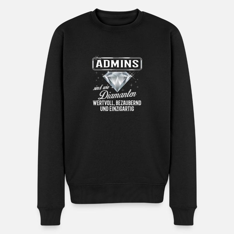 ADMINS - DM - Männer Premium Bio Pullover - Schwarz