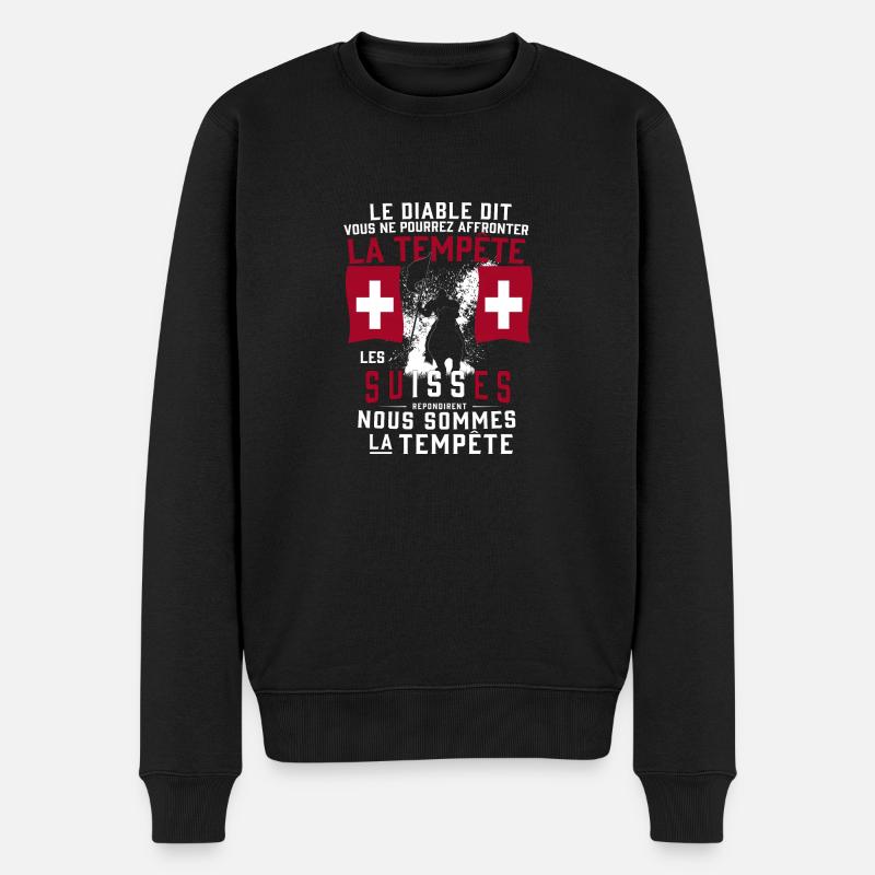 Tempête Suisses - Pull Premium bio Homme - noir