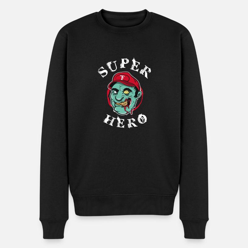 Super-héros zombie - Pull Premium bio Homme - noir