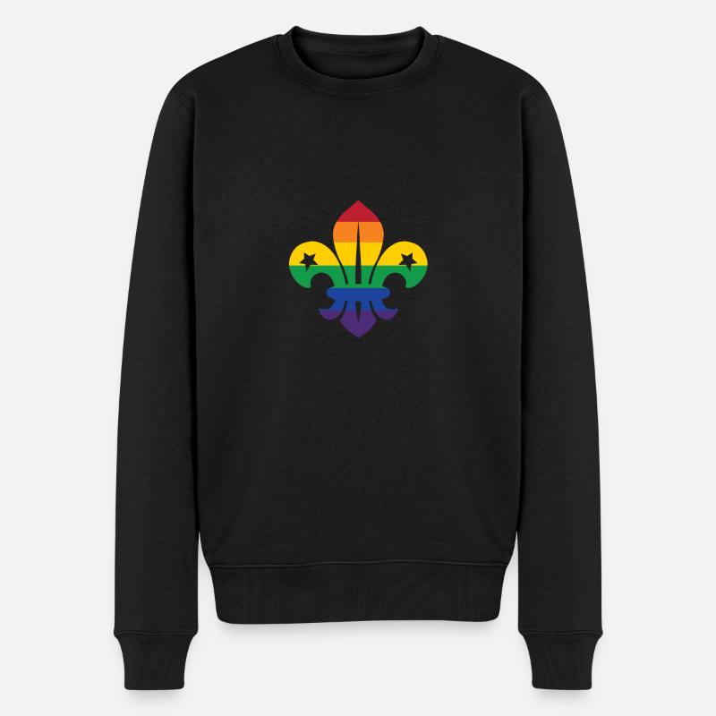 Lily arc-en-ciel - Pull Premium bio Homme - noir