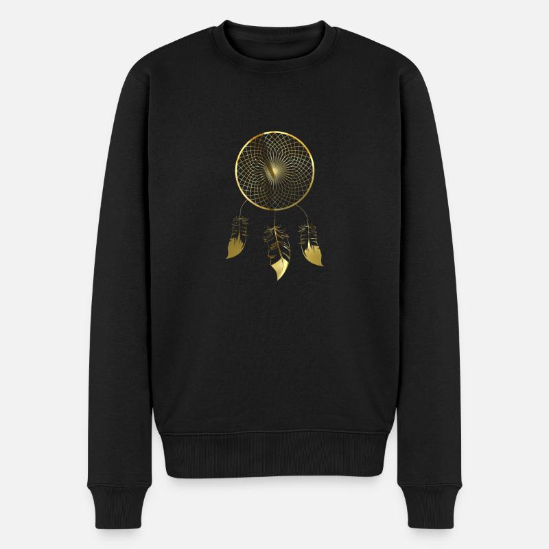 Traumfänger Gold Edit. - Männer Premium Bio Pullover - Schwarz