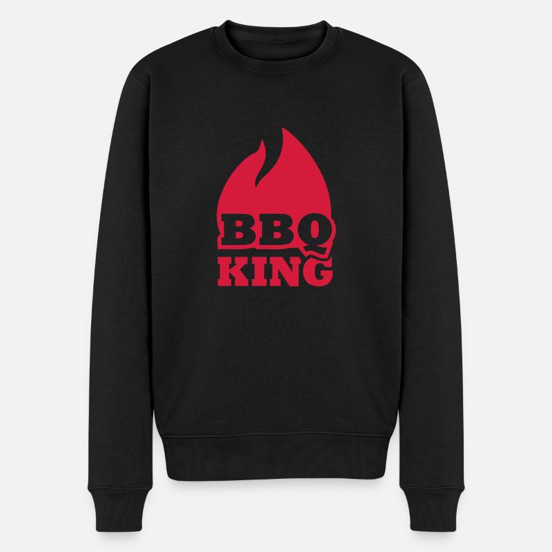 Grillen - Männer Premium Bio Pullover - Schwarz