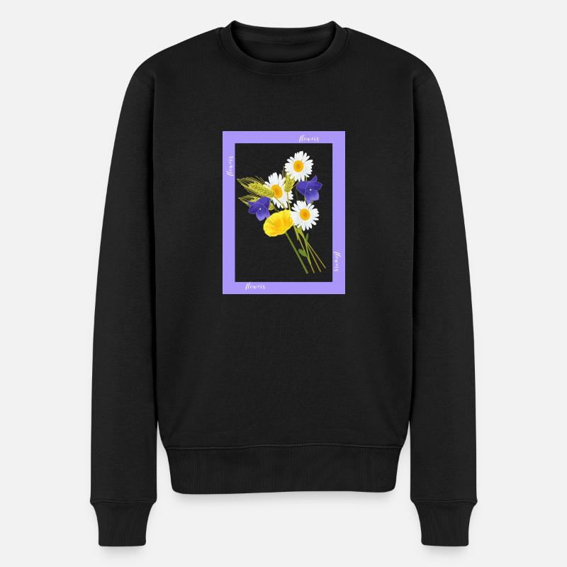 Fleurs, fleurs - Pull Premium bio Homme - noir