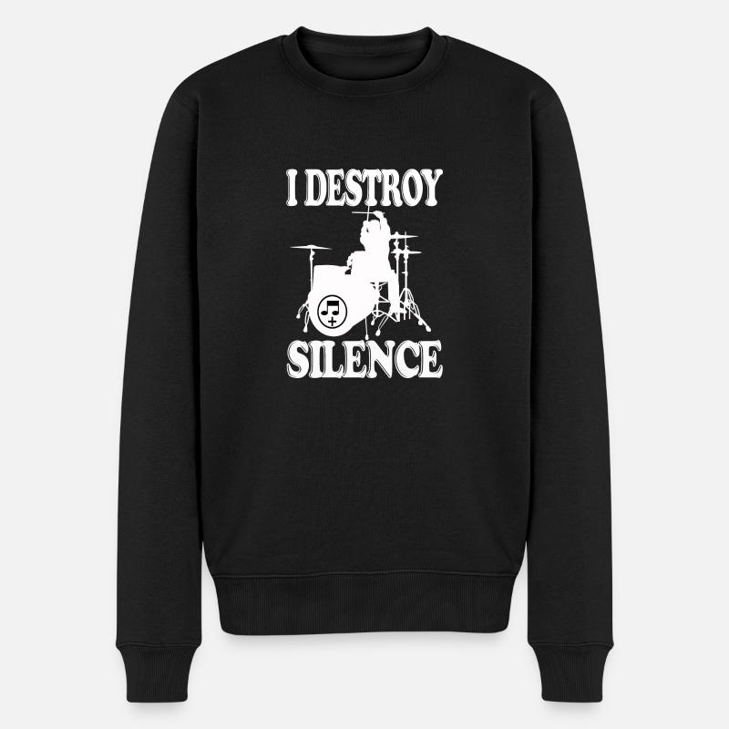 I DESTROY SCHWEIGEN - Männer Premium Bio Pullover - Schwarz