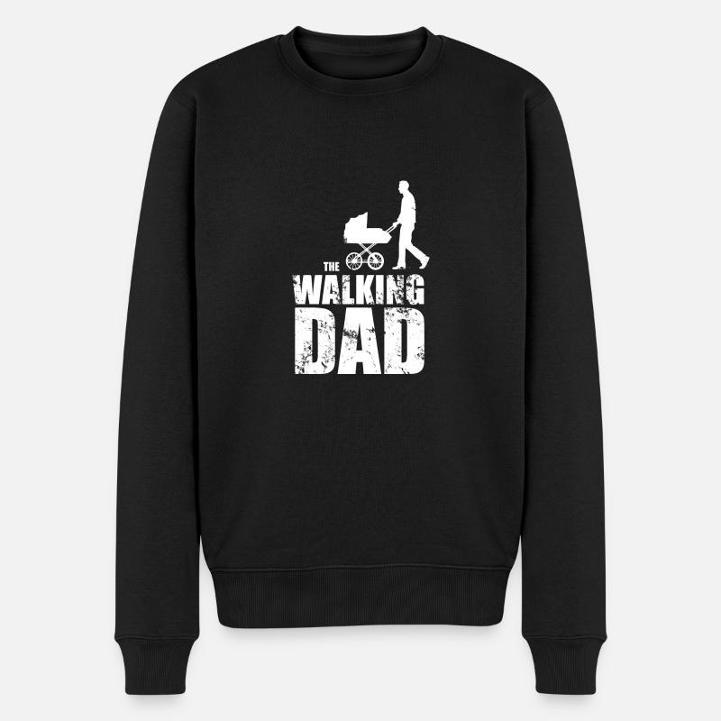 Le papa qui marche - Pull Premium bio Homme - noir