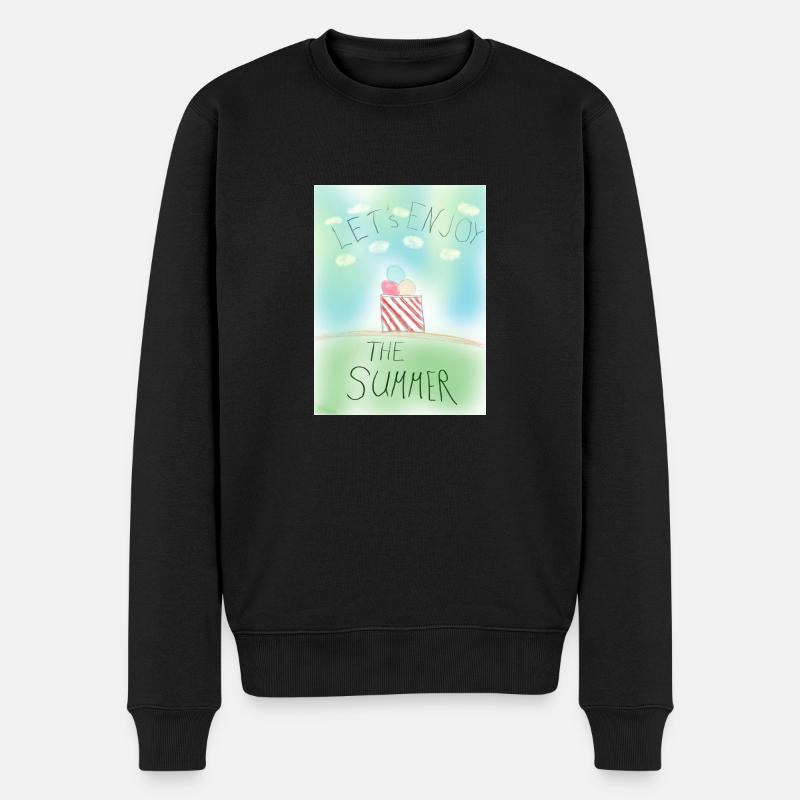 Lets enjoy the summer - Männer Premium Bio Pullover - Schwarz