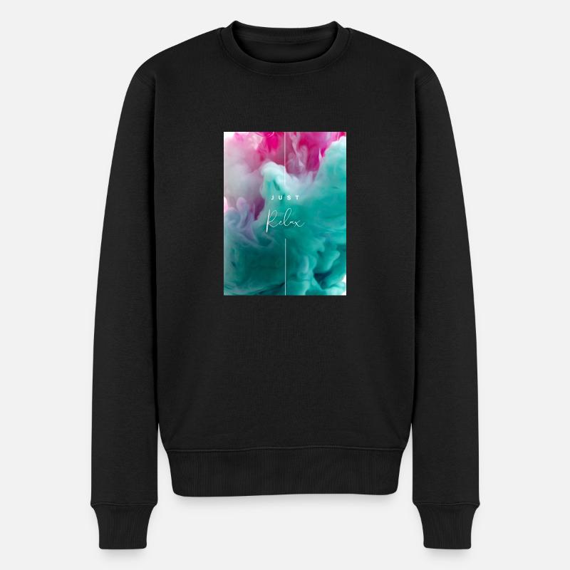 Just relax - Männer Premium Bio Pullover - Schwarz