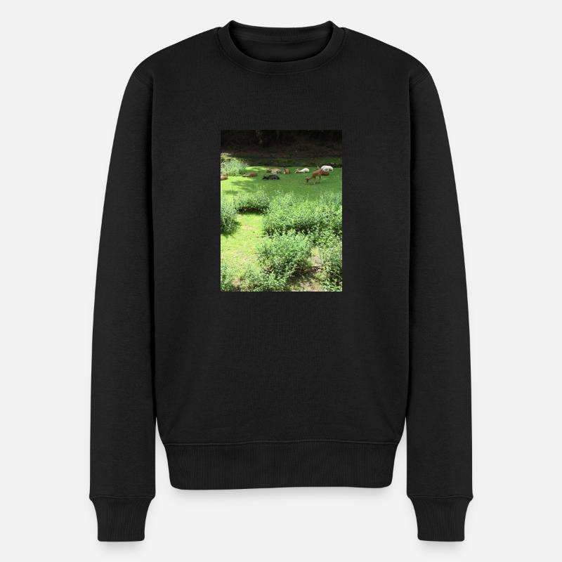Wildtiere - Männer Premium Bio Pullover - Schwarz