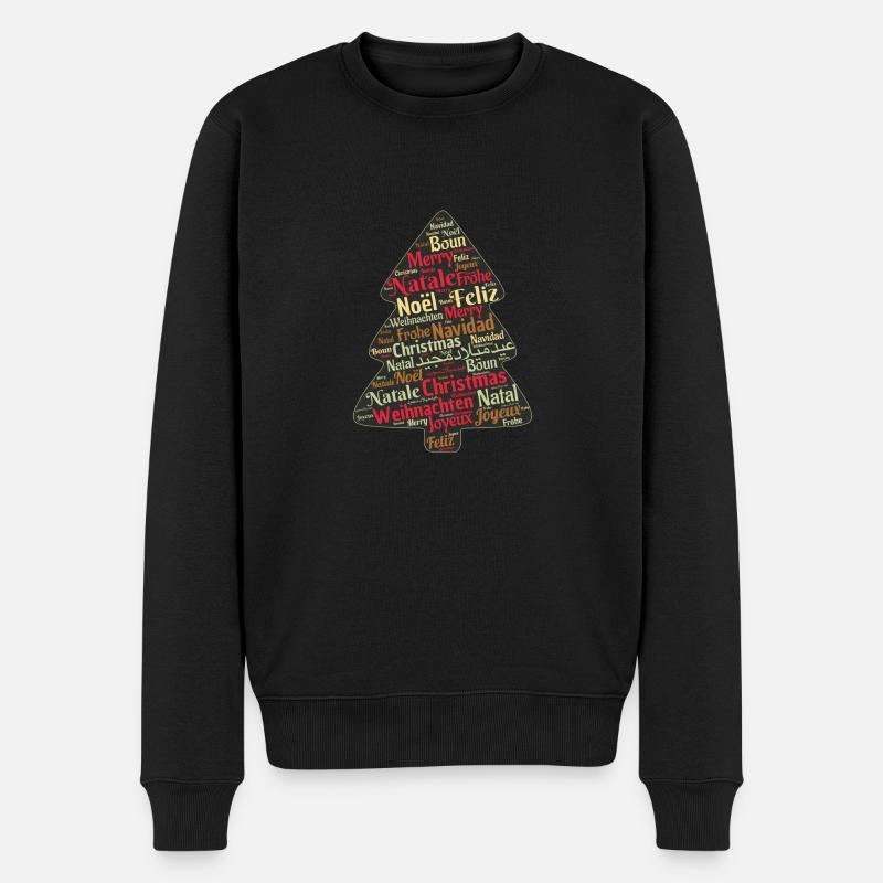 Weihnachtsoutfit - Männer Premium Bio Pullover - Schwarz