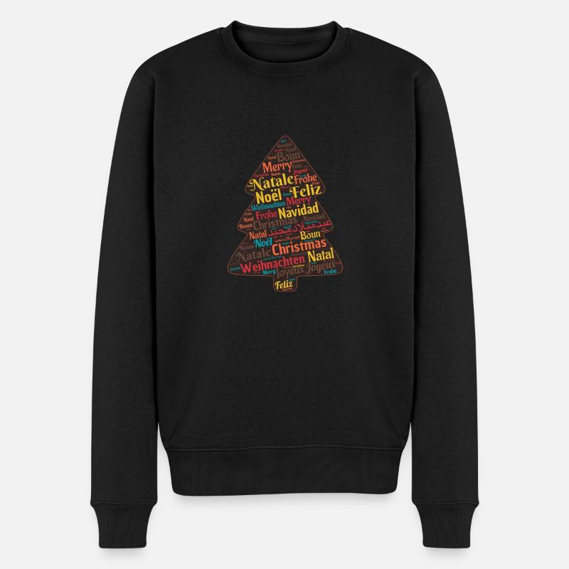 Geschenkidee Weihnachten - Männer Premium Bio Pullover - Schwarz