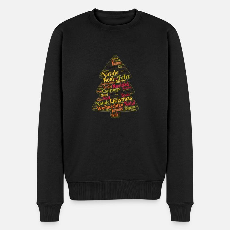 Geschenkidee Weihnachten - Männer Premium Bio Pullover - Schwarz