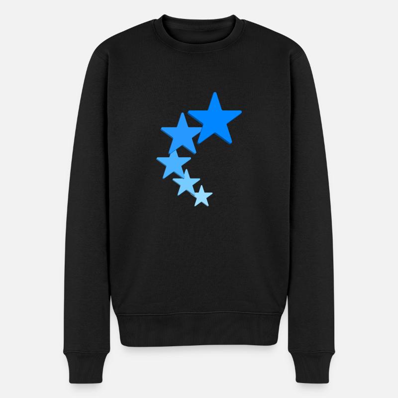 Sterne Logo - Männer Premium Bio Pullover - Schwarz
