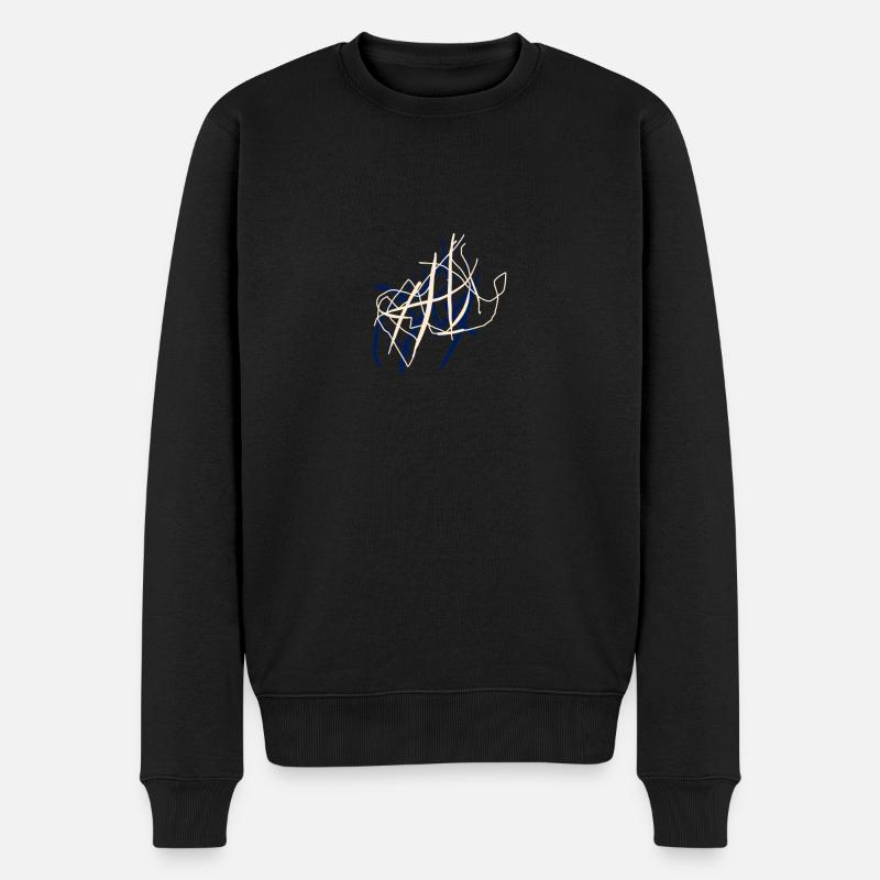 Robe artistique abstraite - Pull Premium bio Homme - noir