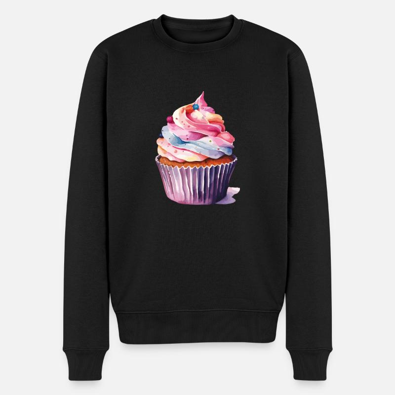 cupcake 2 - Männer Premium Bio Pullover - Schwarz