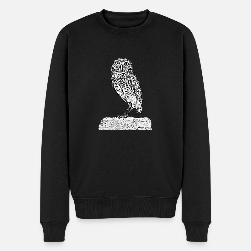 la chouette - Pull Premium bio Homme - noir