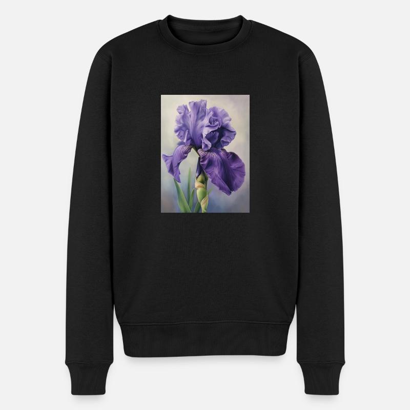 Iris FL 127 - Männer Premium Bio Pullover - Schwarz