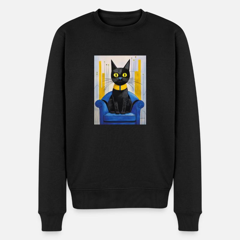 Le chat - Pull Premium bio Homme - noir