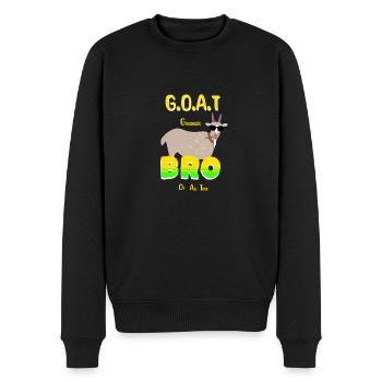 GOAT Bro - Männer Premium Bio Pullover - Schwarz - Vorne - Nico (187cm)
