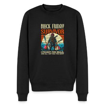 Black Friday Survivor Rétro Vintage Shopping - Pull Premium bio Homme - noir - Devant - Nico (187cm)
