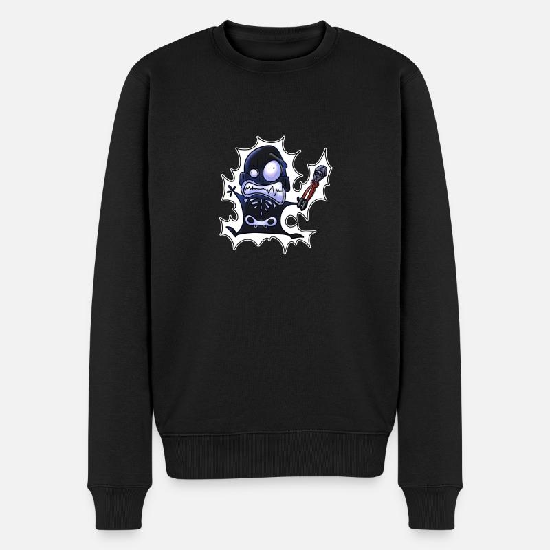 1000 Volt Klau-Klaus - Männer Premium Bio Pullover - Schwarz