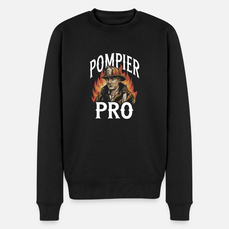 Pompier Pro - Pull Premium bio Homme - noir