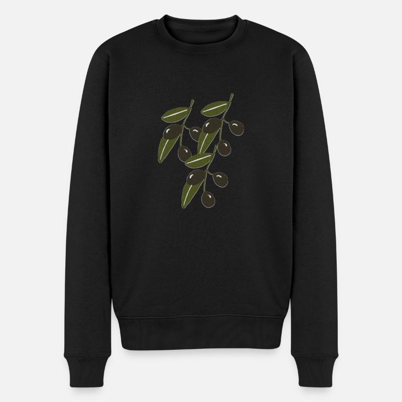 Rameaux d’olivier Impressionnisme - Pull Premium bio Homme - noir