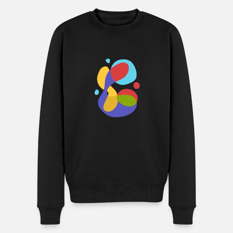 Vintage abstrait fluide - Pull Premium bio Homme - noir
