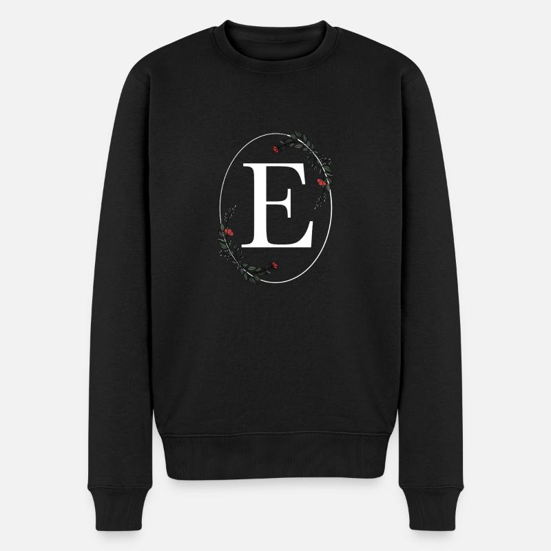 Lettre E - Pull Premium bio Homme - noir