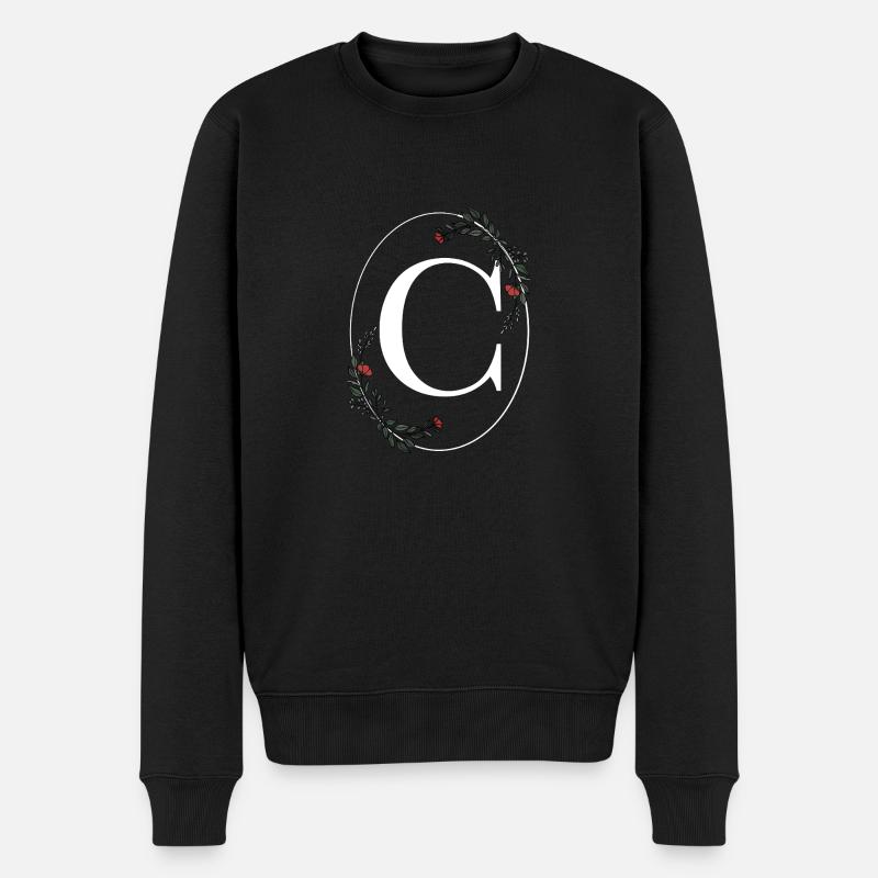 Lettre C - Pull Premium bio Homme - noir