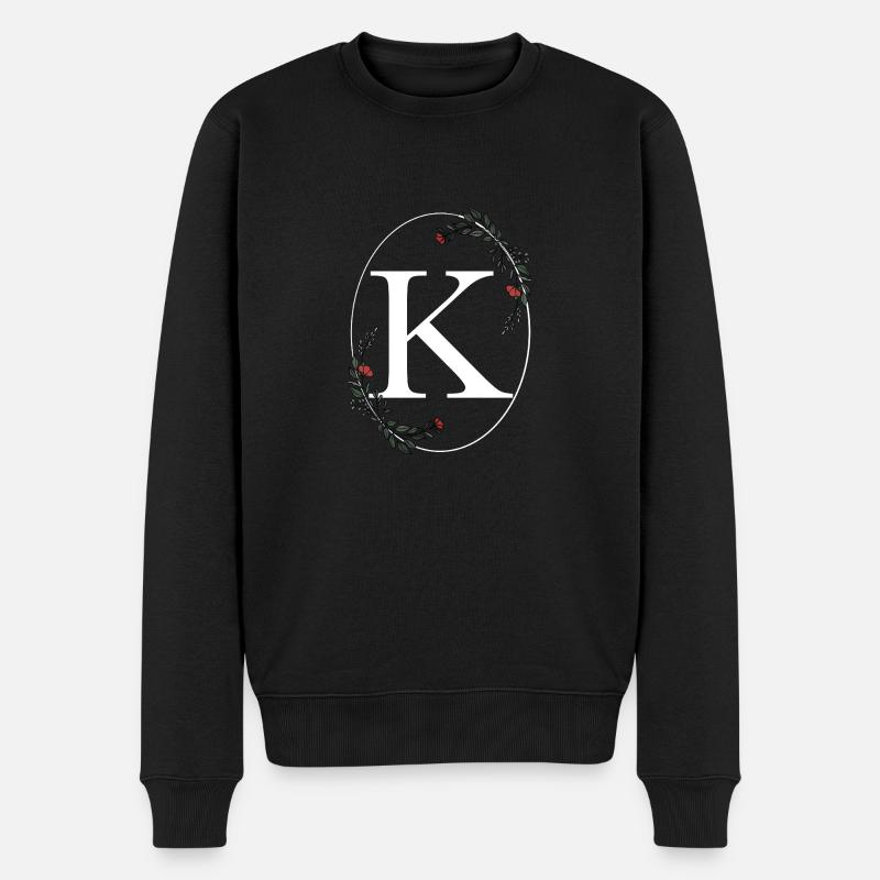 Lettre K - Pull Premium bio Homme - noir