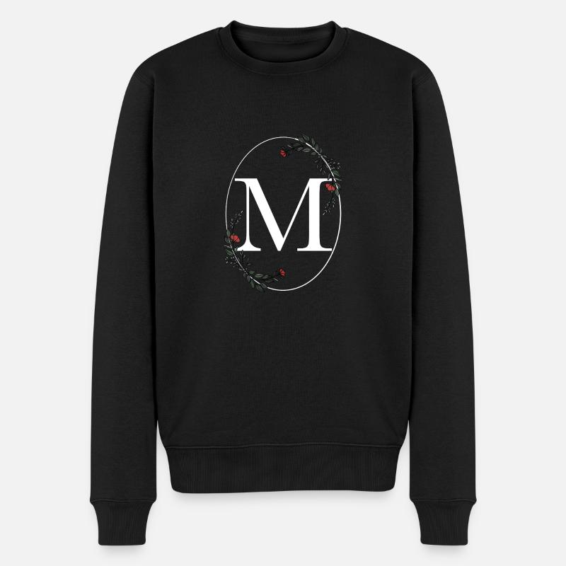 Lettre M - Pull Premium bio Homme - noir