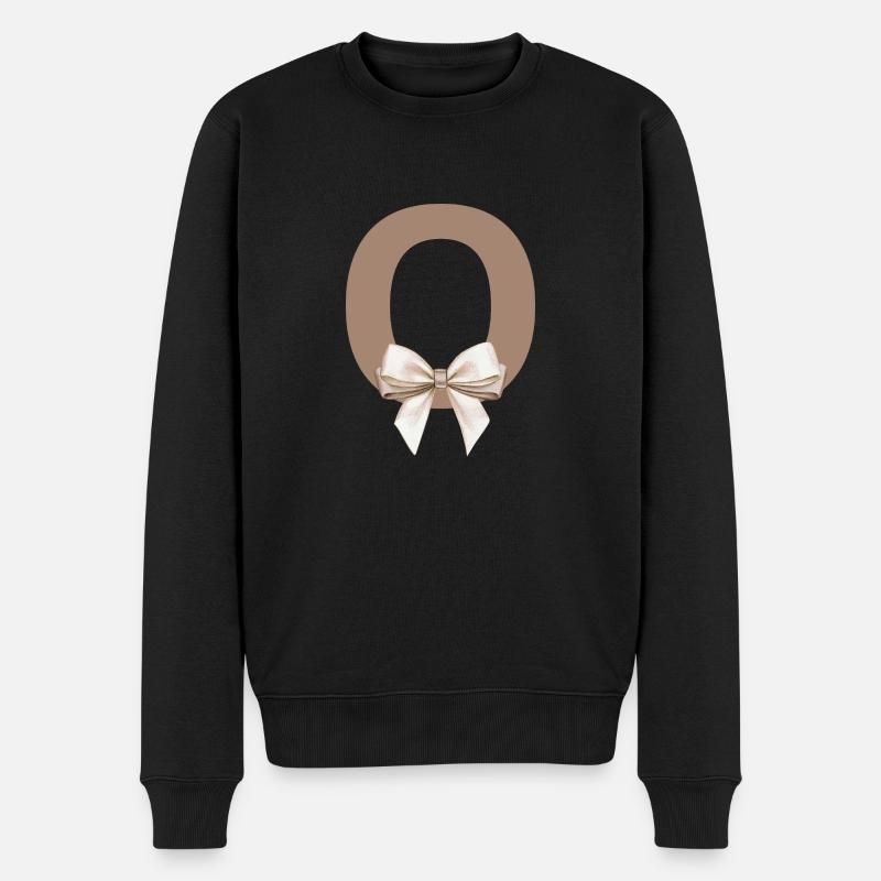 Buchstabe O Knoten - Männer Premium Bio Pullover - Schwarz