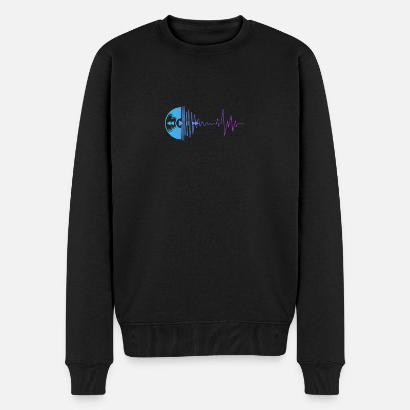 Techno Music DJ Discjokey - Männer Premium Bio Pullover - Schwarz