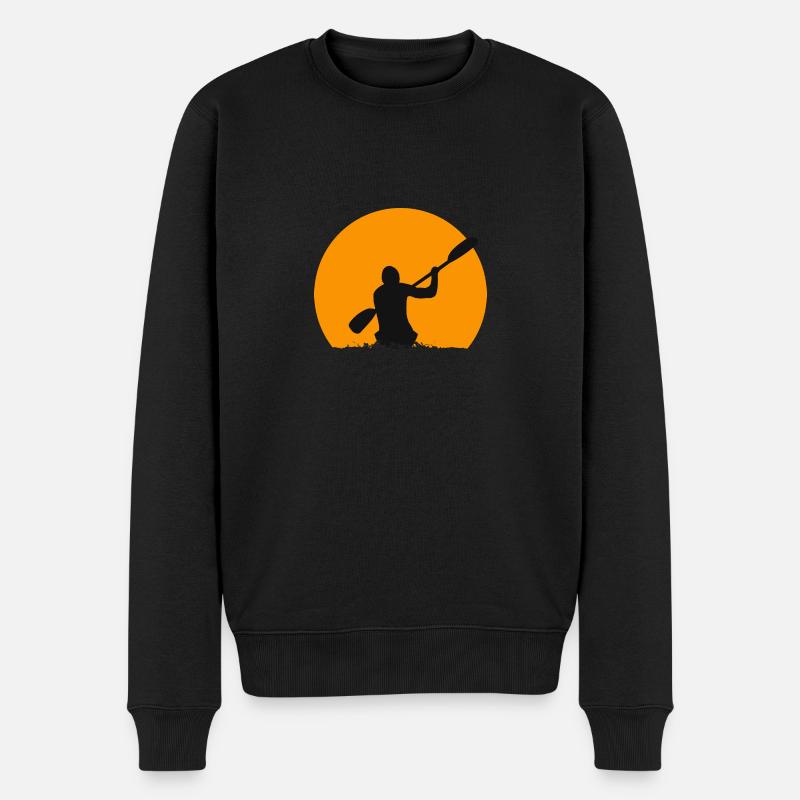 Paddeln - Männer Premium Bio Pullover - Schwarz