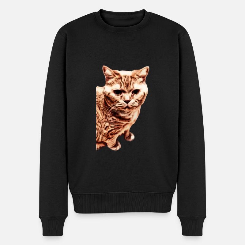britisch Kurzhaar Katze - Männer Premium Bio Pullover - Schwarz