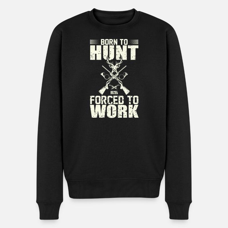 Jäger - Männer Premium Bio Pullover - Schwarz