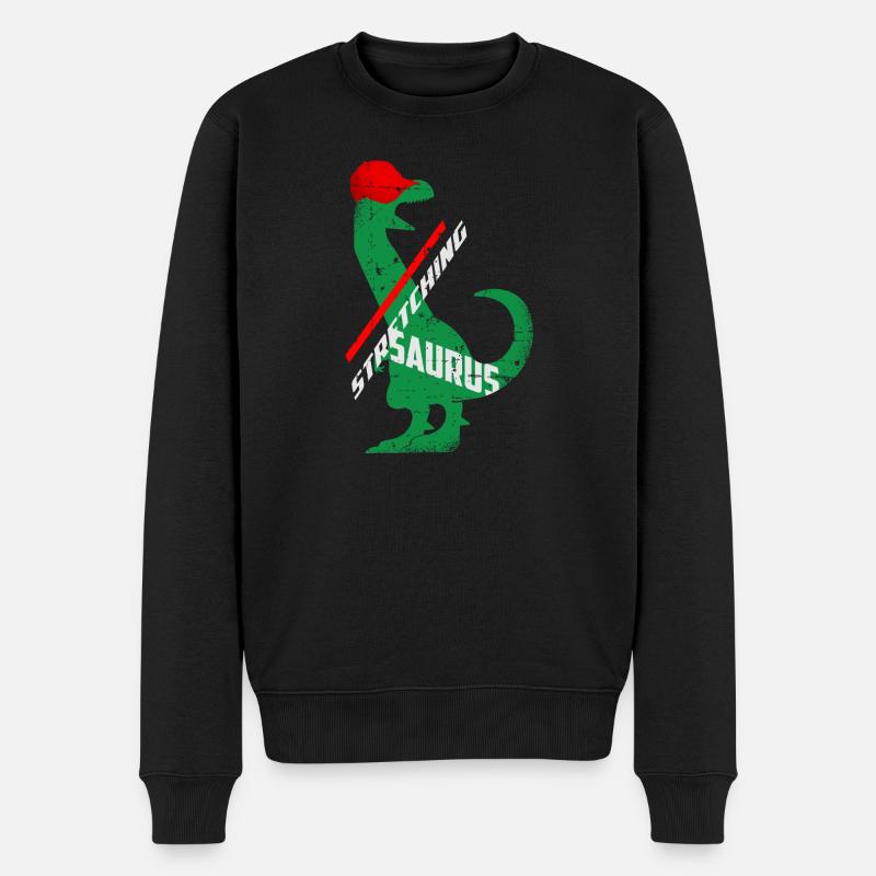 Étirement de Dino - Pull Premium bio Homme - noir