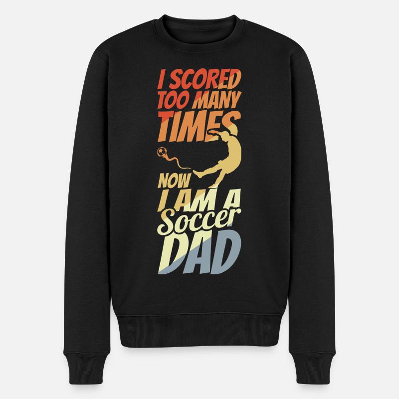 Fußball Dad - Männer Premium Bio Pullover - Schwarz
