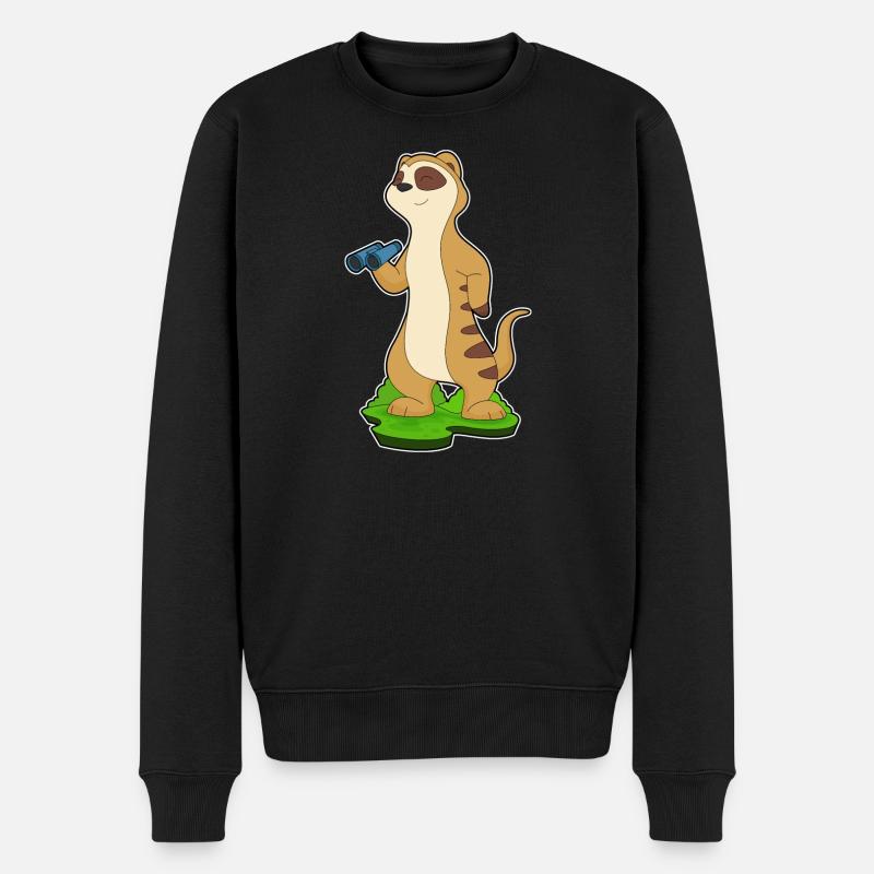 Jumelles suricates - Pull Premium bio Homme - noir