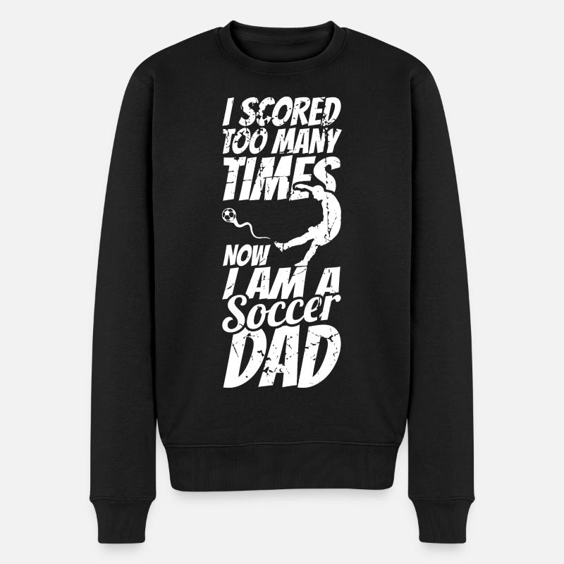 Fußball Vater - Männer Premium Bio Pullover - Schwarz
