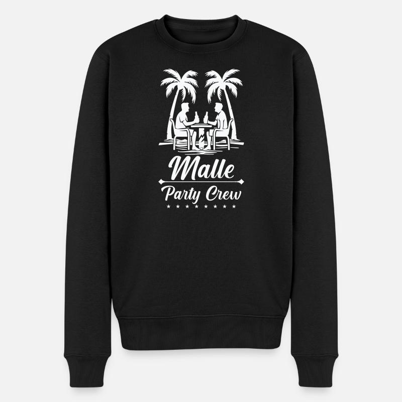 Malle Party Crew - Pull Premium bio Homme - noir