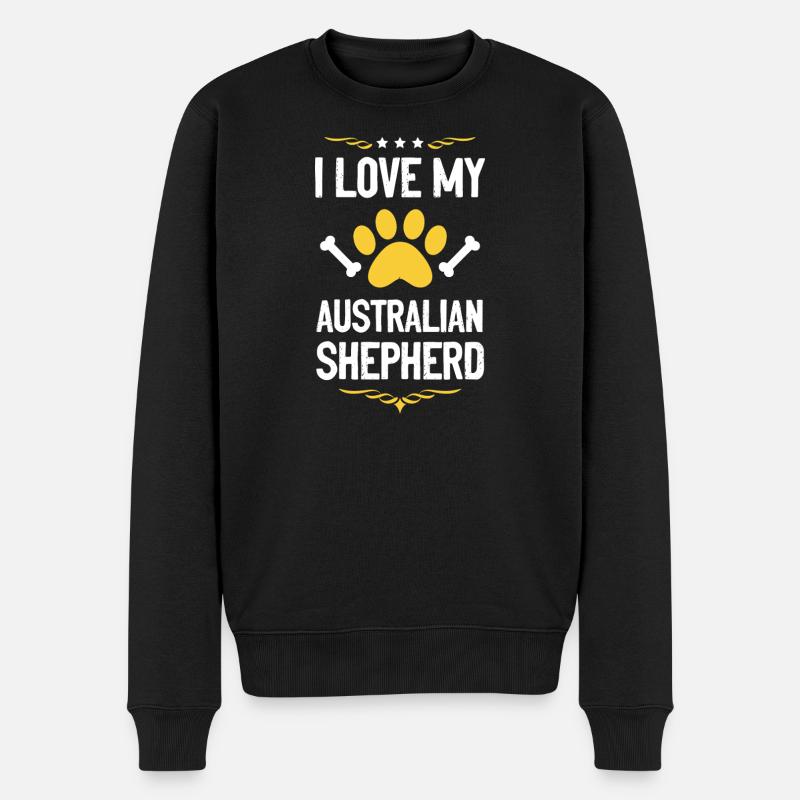 J’adore Aussie Shepherd - Pull Premium bio Homme - noir