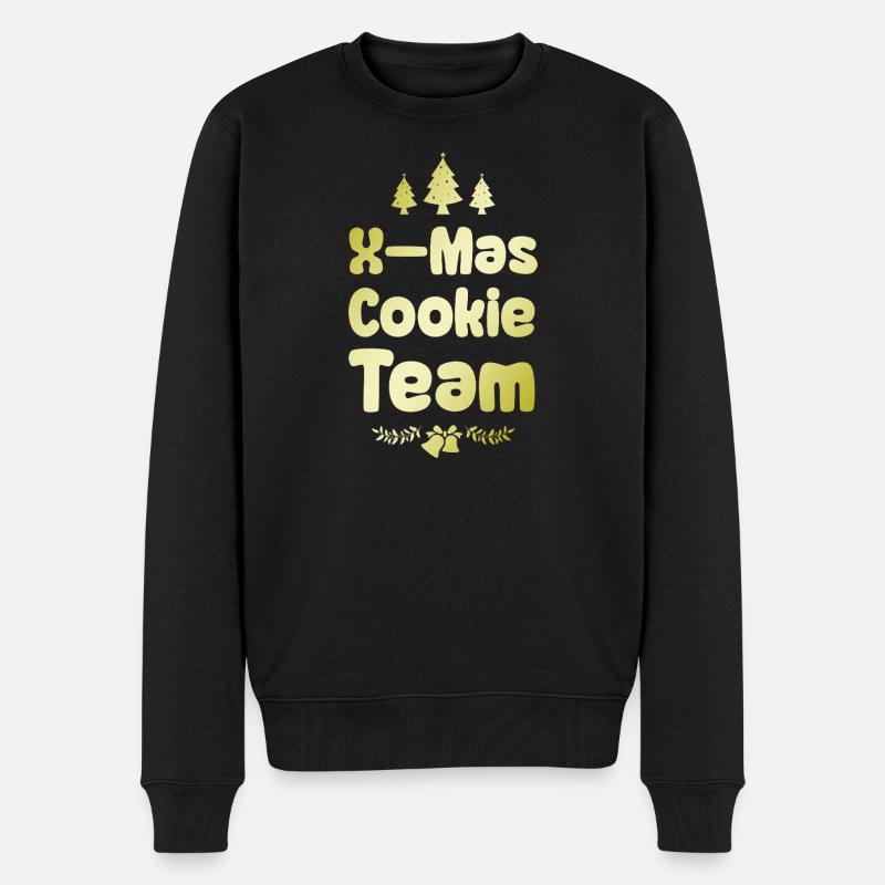 Weihnachts Kekse Backen Team Xmas - Männer Premium Bio Pullover - Schwarz